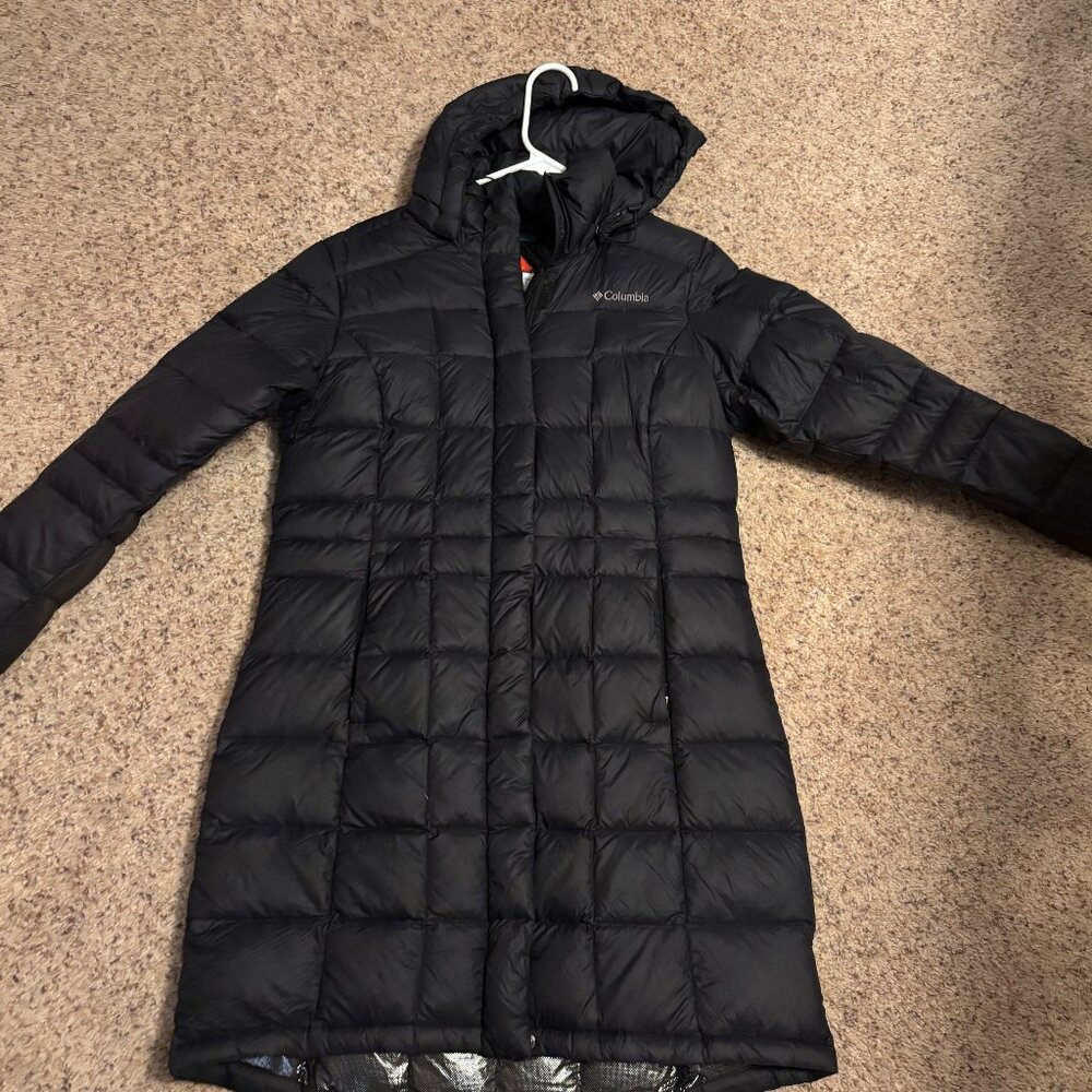 Columbia Women's Hexbreaker Long Down Jacket, Black, Medium